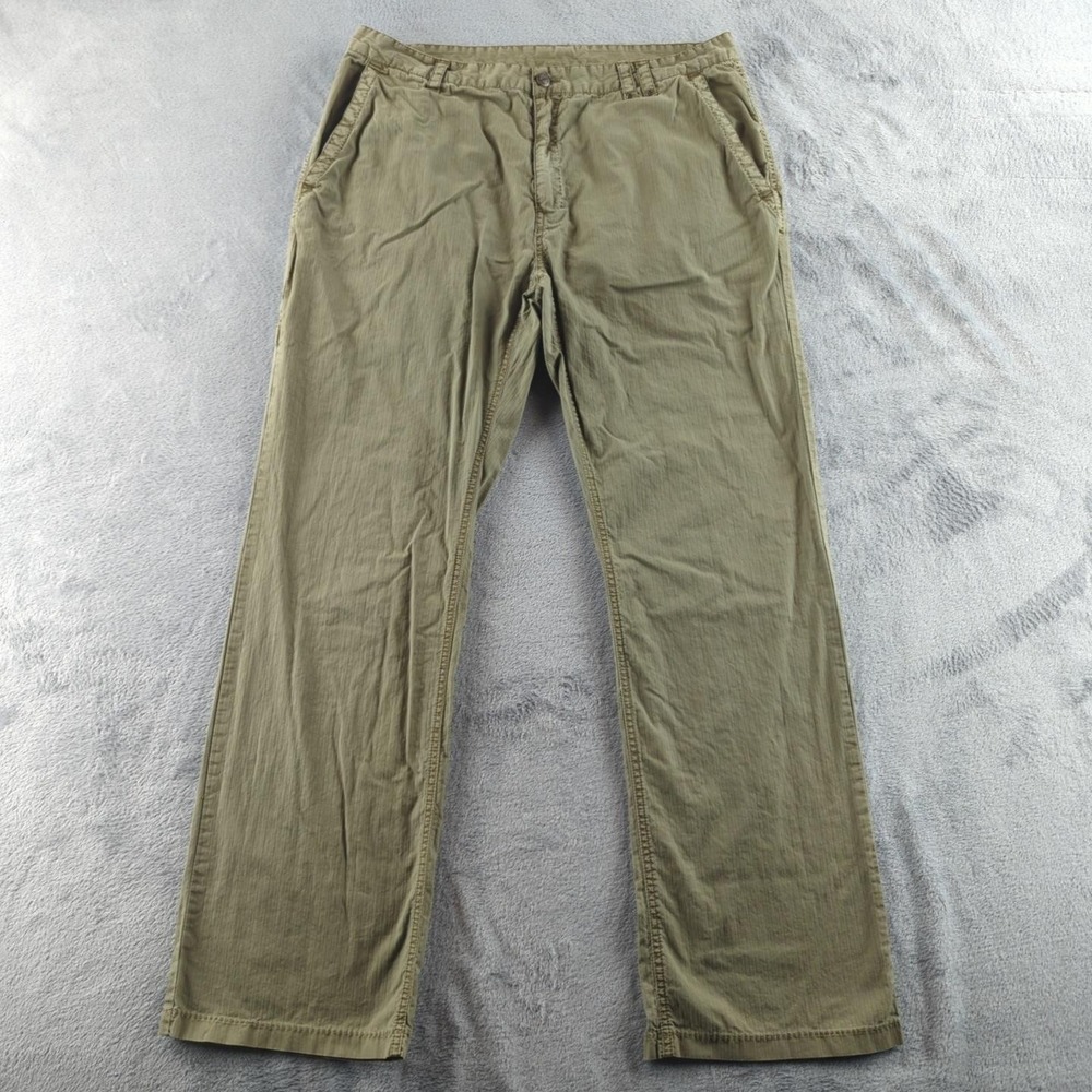 Kavu Pants Mens 38 Green Straight Leg Lightweight Outdoor Casual Chino Style